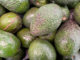 Retail store fresh produce avocado bunch