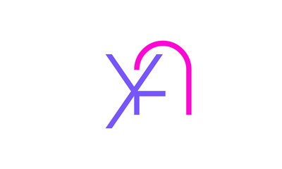 Alphabet letters Initials Monogram logo NY, YN, Y and N