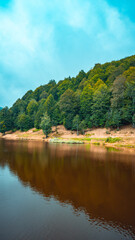Obraz premium Lake Duden and green trees, Erbaa, Tokat, Turkey