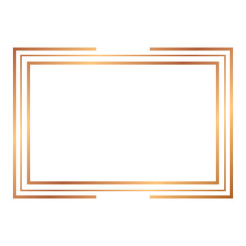 bronze line rectangle frame
