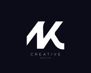 AK Logo Design , Initial Based AK Monogram
