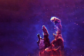 Space nebula of an unusual shape. Elements of this image furnished by NASA © Artsiom P