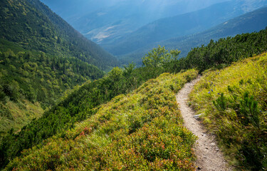 Mountain landscape in the Western Tatras in Slovakia near Jamnicka Valley.