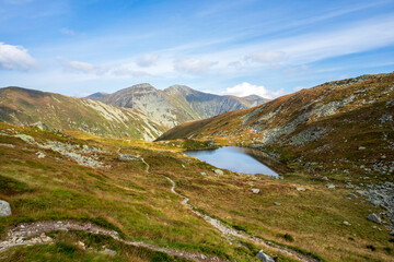 Mountain landscape of Jamnicka Valley in the Western Tatras in Slovakia.