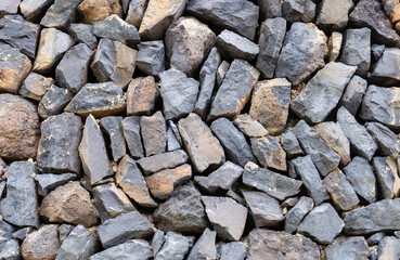 Stone wall made of volcanic material, Canary Islands, Tenerife, Spain