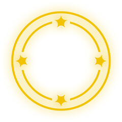 neon star circle frame
