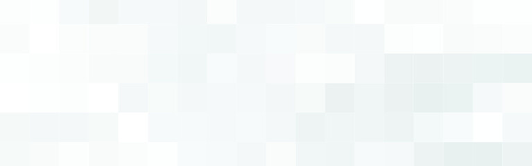 Abstract white gradient square mosaic banner background. Vector illustration.