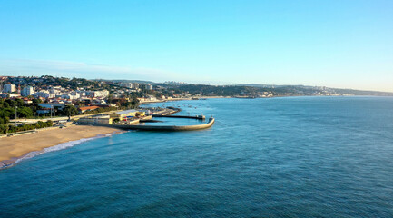 View of Paço de Arcos Marine in Oeiras Portugal
