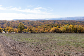 Autumn landscape of Cherna Gora mountain, Bulgaria