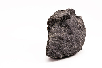 stone used in paving or paving, called granite or crushed stone, isolated on white background,...