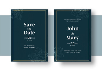 Wedding Card Stationery or Invitation Card Layout