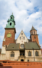 Fototapeta na wymiar View of the Wawel Clock Tower