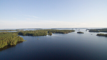 Naklejka na ściany i meble skyview lake district Finland Saaima Suomi