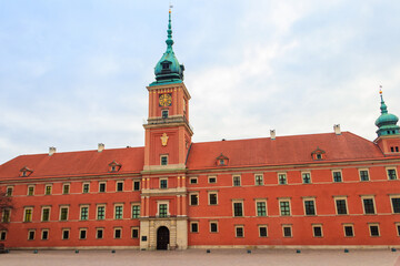 Obraz premium Royal Castle in Castle Square in Warsaw, Poland