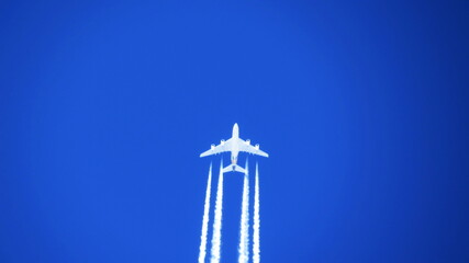 contrails jet trails plane blue sky 380