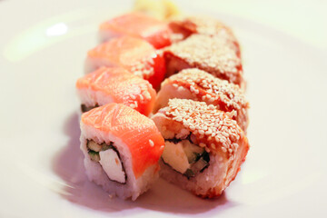 sushi on a plate