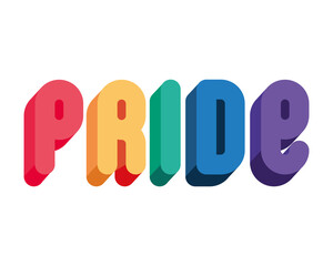 colored pride lettering