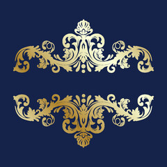 decorative frame with gold ornaments