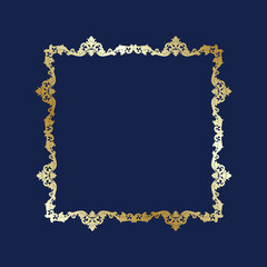 decorative frame with gold ornaments