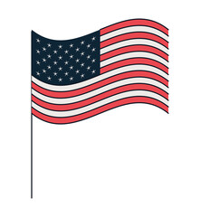 Obraz premium usa flag illustration