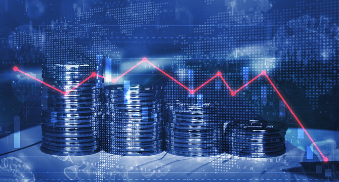 Economic Financial devastation crisis affected by Coronavirus epidemic world pandemic impact world economy stock market exchange crashing price sinking fluctuation loss downfall from covid-19 outbreak
