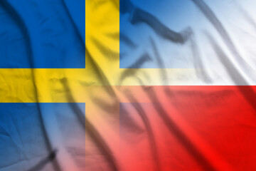 Sweden and Poland political flag transborder negotiation POL SWE