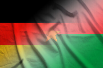 Germany and Burkina Faso political flag international contract BFA DEU