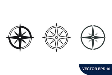 Arrow Compass icons  symbol vector elements for infographic web