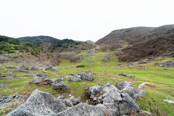 Beiyang Mountains in Shangluo, China.