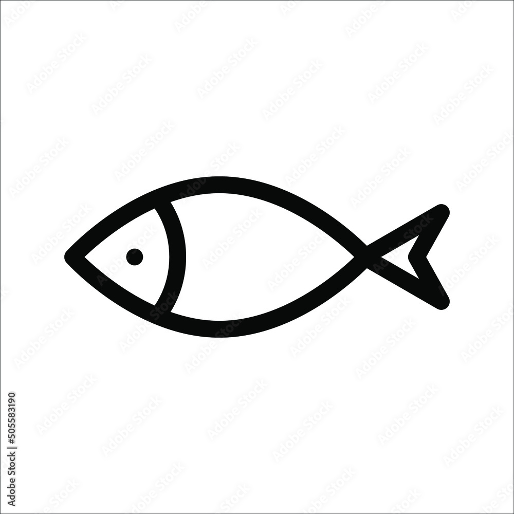 Wall mural fish icon vector illustration logo template for various purposes isolated on white background, eps 10.