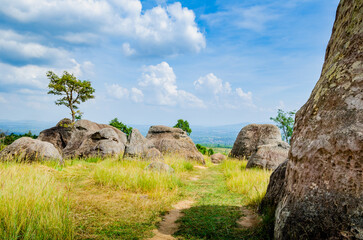 Strange shaped stone at Mor Hin Khao