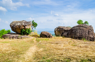 Strange shaped stone at Mor Hin Khao
