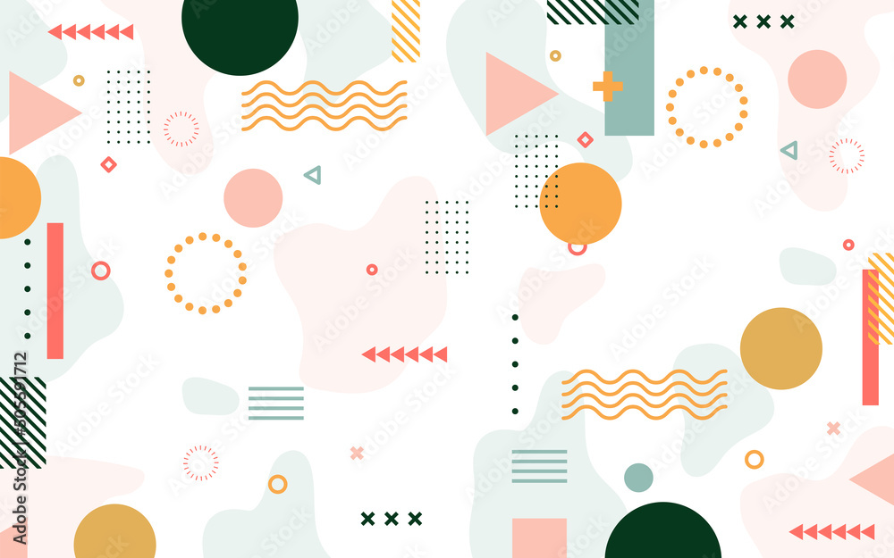 Wall mural abstract creative backgrounds in minimal trendy style with copy space for text.