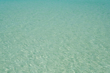 白砂が広がる透明な海のイメージ