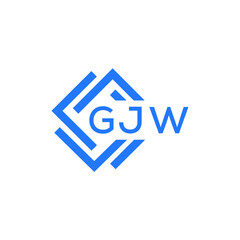 GJW technology letter logo design on white  background. GJW creative initials technology letter logo concept. GJW technology letter design.
