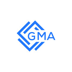 GMA technology letter logo design on white  background. GMA creative initials technology letter logo concept. GMA technology letter design.
