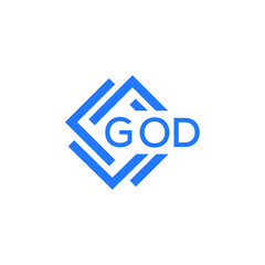 GOD technology letter logo design on white  background. GOD creative initials technology letter logo concept. GOD technology letter design.
