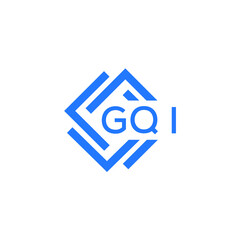 GQI technology letter logo design on white  background. GQI creative initials technology letter logo concept. GQI technology letter design.
