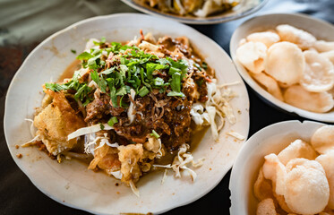Indonesian Traditional Food From Java Called Kupat Tahu