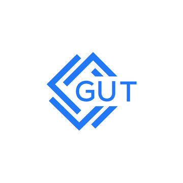 GUT technology letter logo design on white  background. GUT creative initials technology letter logo concept. GUT technology letter design.