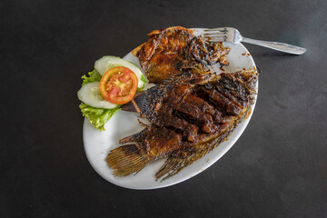 Indonesian Typical Food Grilled Fish or Called Ikan Bakar