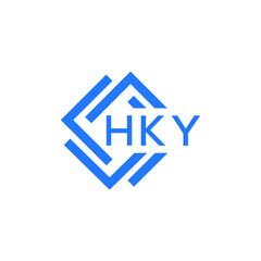HKY technology letter logo design on white  background. HKY creative initials technology letter logo concept. HKY technology letter design.
