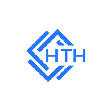 HTH technology letter logo design on white  background. HTH creative initials technology letter logo concept. HTH technology letter design.
