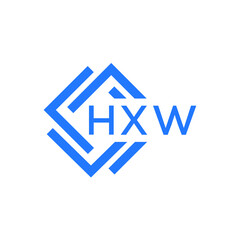 HXW technology letter logo design on white  background. HXW creative initials technology letter logo concept. HXW technology letter design.
