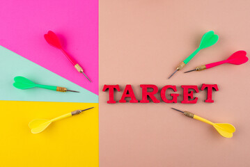 Target and goal concept with arrows