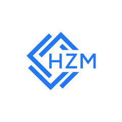 HZM letter logo design on white background. HZM  creative initials letter logo concept. HZM letter design.