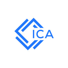 ICA technology letter logo design on white  background. ICA creative initials technology letter logo concept. ICA technology letter design.

