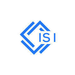 ISI technology letter logo design on white  background. ISI creative initials technology letter logo concept. ISI technology letter design.