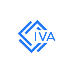 IVA technology letter logo design on white  background. IVA creative initials technology letter logo concept. IVA technology letter design.