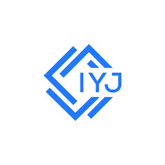Fototapeta premium IYJ technology letter logo design on white background. IYJ creative initials technology letter logo concept. IYJ technology letter design. 